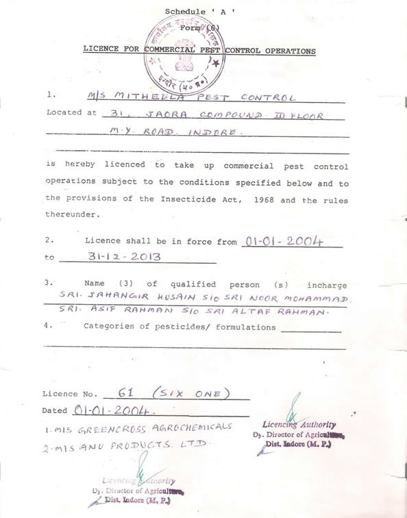pest control license